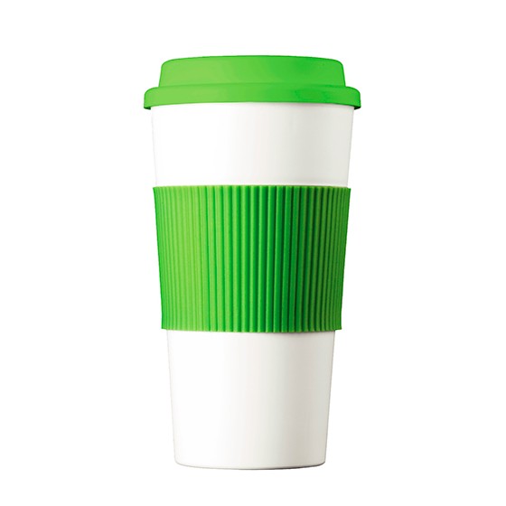 Green And WhiteThermo R Sleeve 600 ml BPA Free